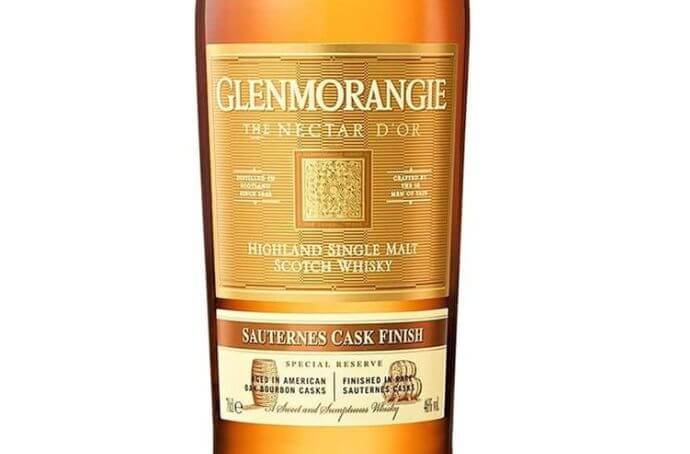 GLENMORANGIE NECTAR D'OR WHISKY SINGLE MALTzblizenie na butelke i etykietke